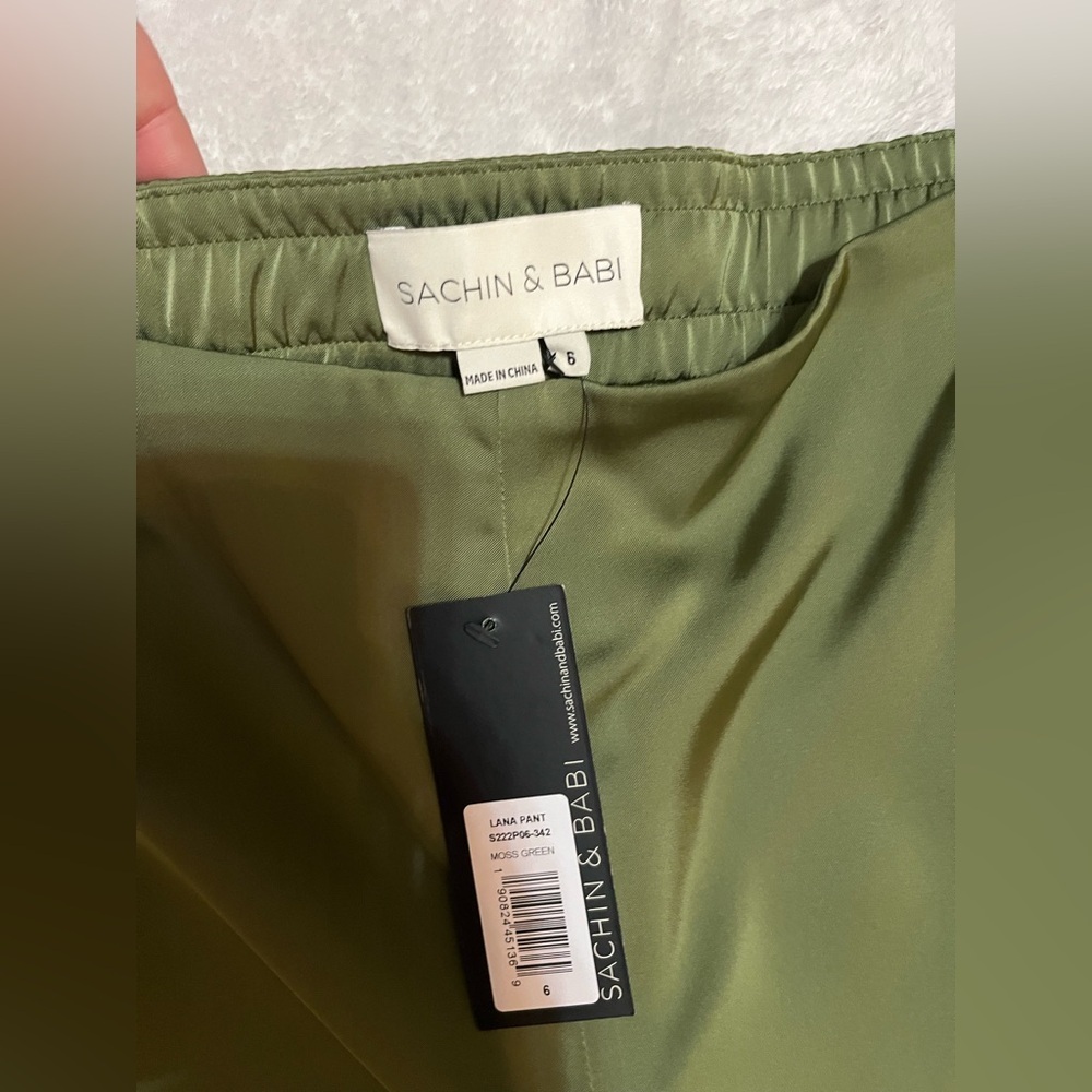 Sachin + Babi Green Wide Leg Pants - Picture 9 of 13
